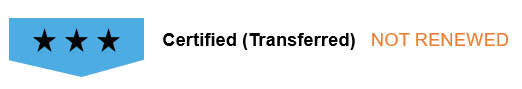 Certified (Transferred) Not Renewed sample
